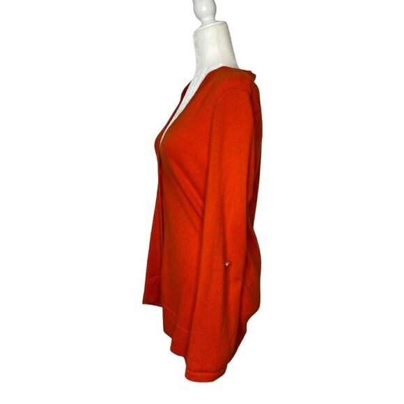 Design History Pure Cashmere Button Front Long‎ Cardigan In Orange Size S - Picture 2 of 12